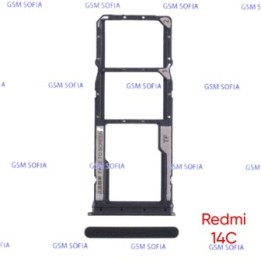 Bandeja sim + SD Para Redmi 14C - Negro