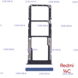 Bandeja sim + SD Para Redmi 14C - Azul Marino