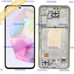 Pantalla Completa Original con marco para Samsung Galaxy A35 4G A355 / A35 5G A356 - Amarillo