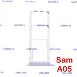 Bandeja sim + SD Para Samsung Galaxy A05 / A055 - Lila