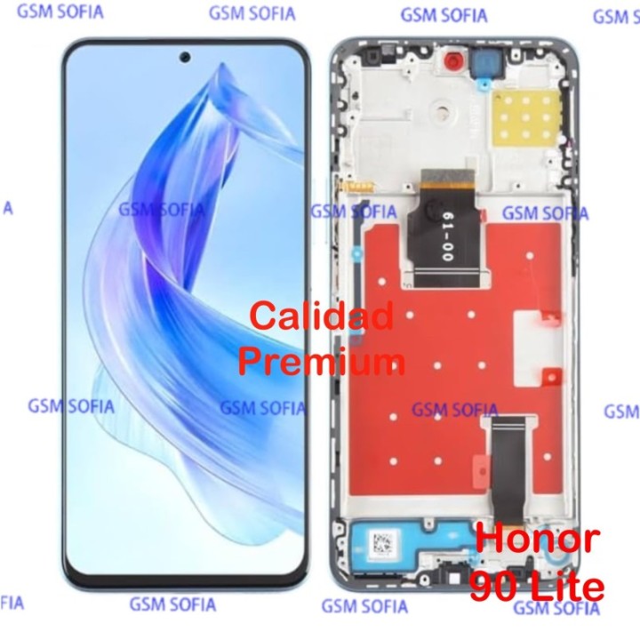 Pantalla completa Calidad Premium Con marco Para Huawei Honor 90 Lite - Negro