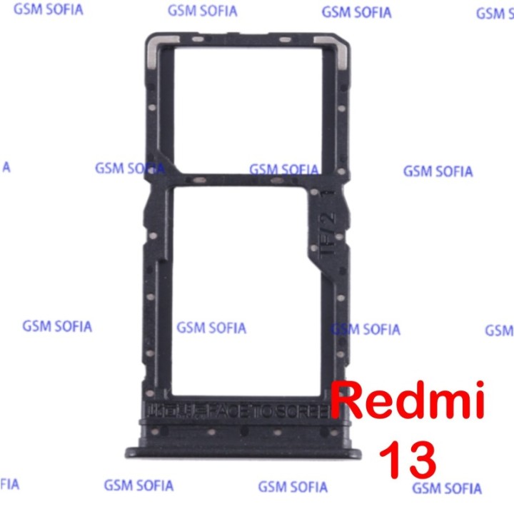 Bandeja sim Para Redmi 13 - Negro