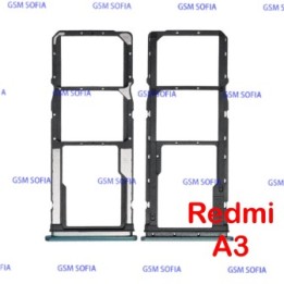 Bandeja sim + Micro SD Para Redmi A3 - verde