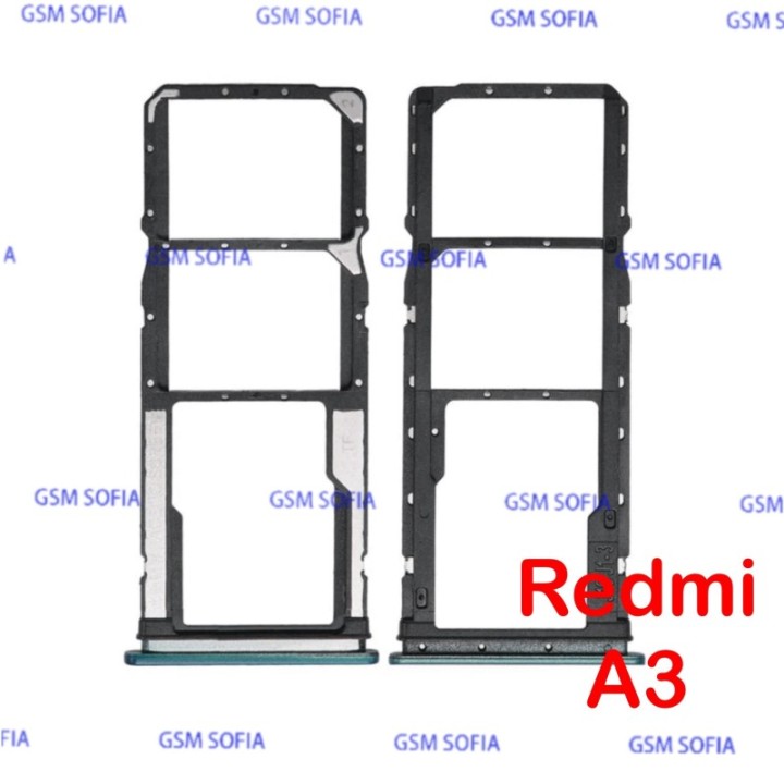 Bandeja sim + Micro SD Para Redmi A3 - verde