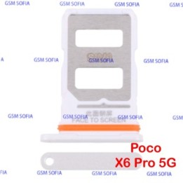 Bandeja sim Para Pocophone X6 Pro 5G / Poco X6 Pro 5G - Blanco