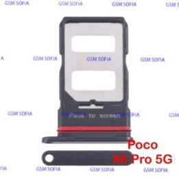Bandeja sim Para Pocophone X6 Pro 5G / Poco X6 Pro 5G - Negro