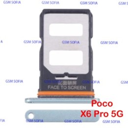Bandeja sim Para Pocophone X6 Pro 5G / Poco X6 Pro 5G - Azul