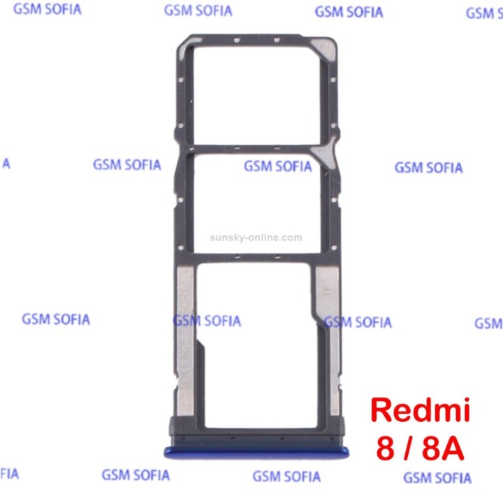Bandeja Dual SIM Y SD Para Xiaomi Redmi 8 / Redmi 8A - Azul