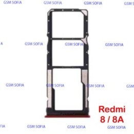 Bandeja Dual SIM Y SD Para Xiaomi Redmi 8 / Redmi 8A - Rojo