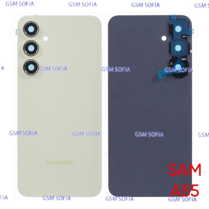 Tapa Trasera Con Lente Para Samaung Galaxy A55 5G / A555 - Amarillo