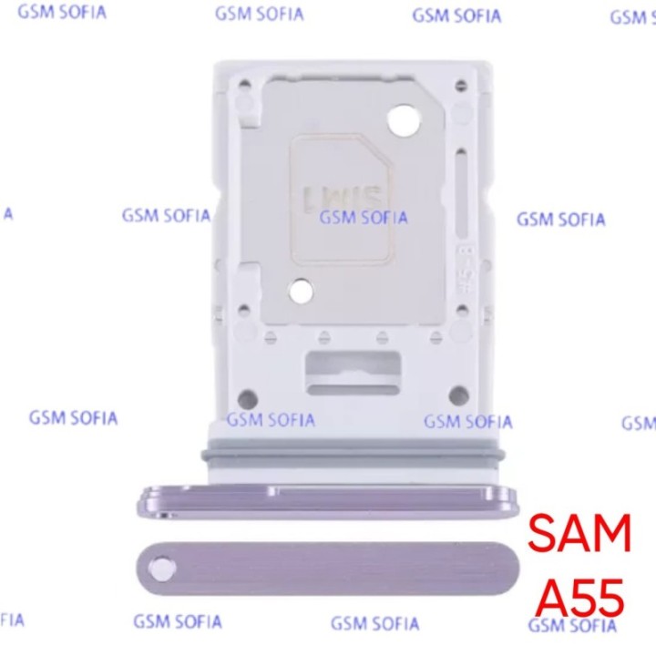 Bandeja Sim+Micro SD para Samsung Galaxy A55 4G A555 / A55 5G A556 - Rosa