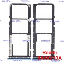 bandeja de sim para Xiaomi Redmi 9C / Redmi 9A / Redmi 9AT / Redmi 10A - Azul