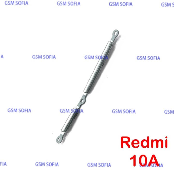 Botón lateral power + volumen para Redmi 10A - Plata