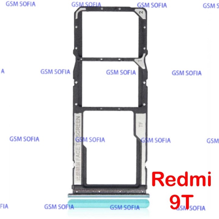 Bandeja Sim + Micro SD Para Xiaomi Redmi 9T - Verde