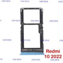 Bandeja sim para Redmi 10 2022 - Azul