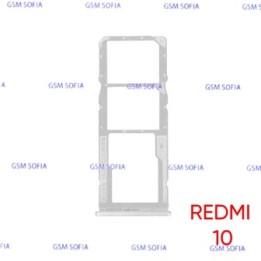 Bandeja sim para Redmi 10 - Plata