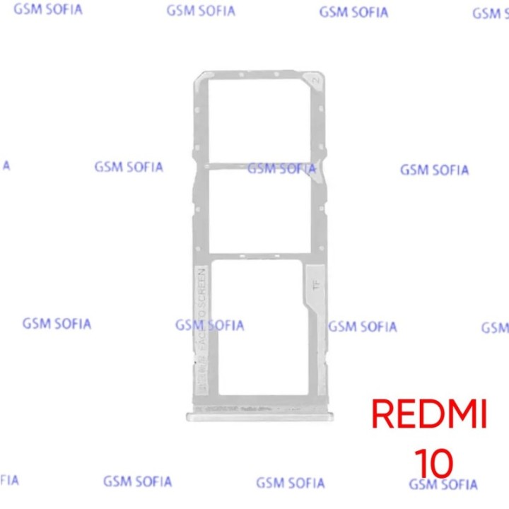 Bandeja sim para Redmi 10 - Plata