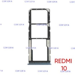 Bandeja sim para Redmi 10 - Azul