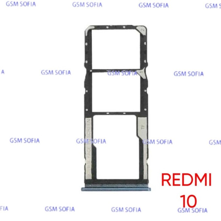Bandeja sim para Redmi 10 - Azul