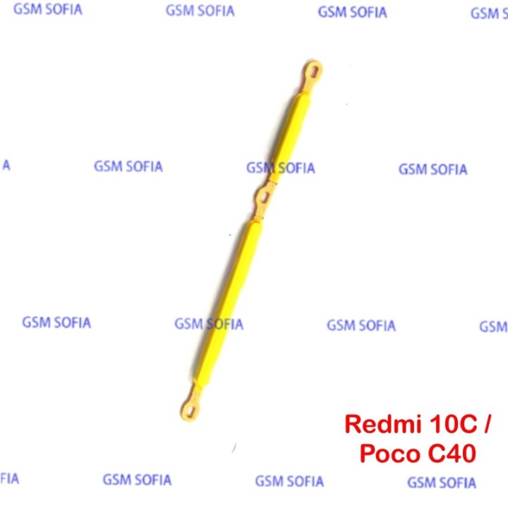 Botón lateral power + volumen para Poco C40 / Redmi 10C - Amarillo