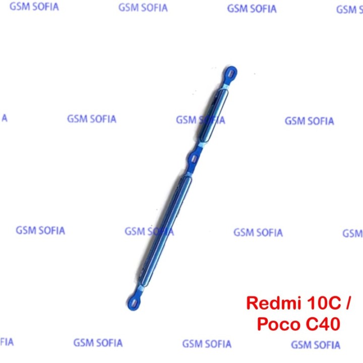 Botón lateral power + volumen para Poco C40 / Redmi 10C - Azul