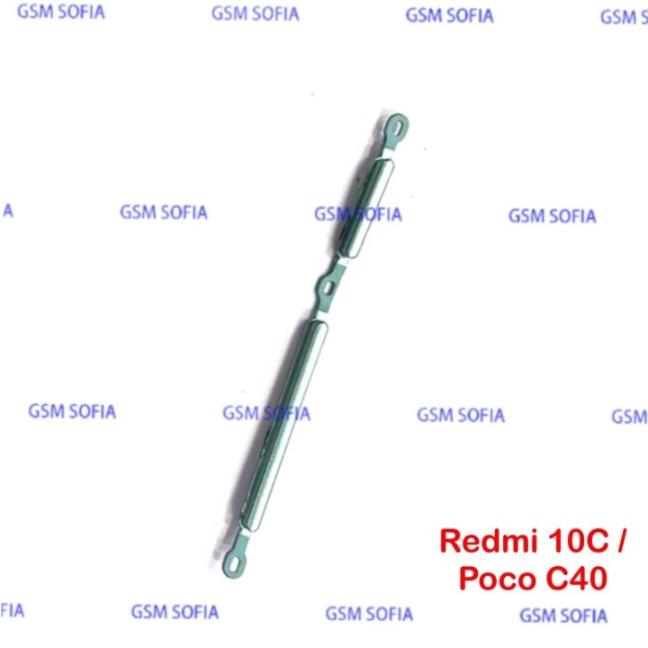 Botón lateral power + volumen para Redmi 10C / Poco C40  - Verde Brillo