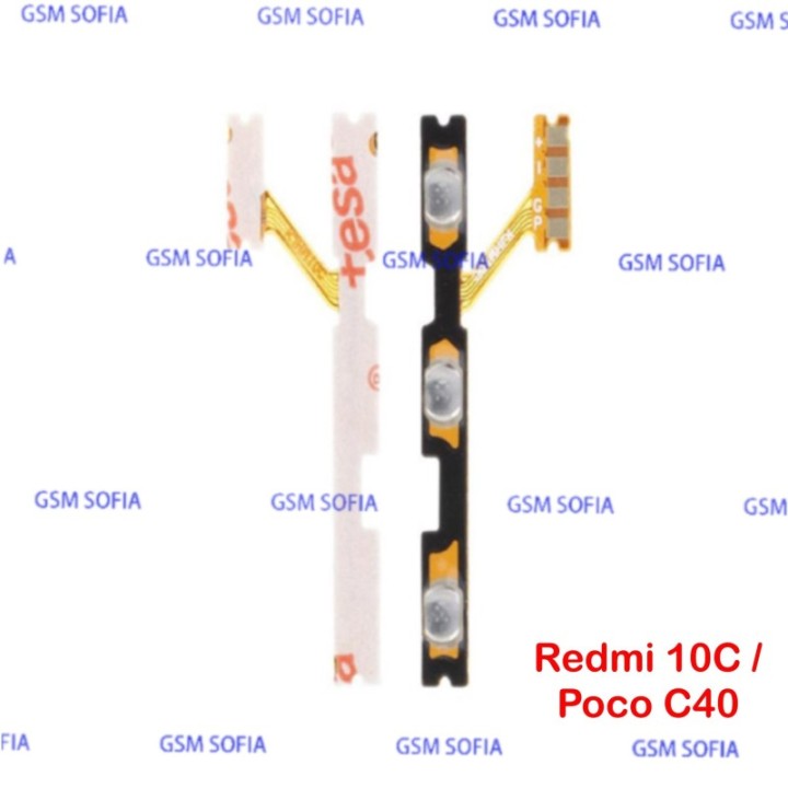 Flex power + Volumen Para Redmi 10C / Poco C40