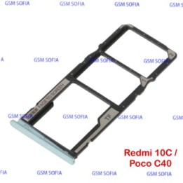 Bandeja sim para Redmi 10c / Poco C40 - Verde
