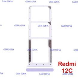 Bandeja sim + SD Para Redmi 12C - Lila