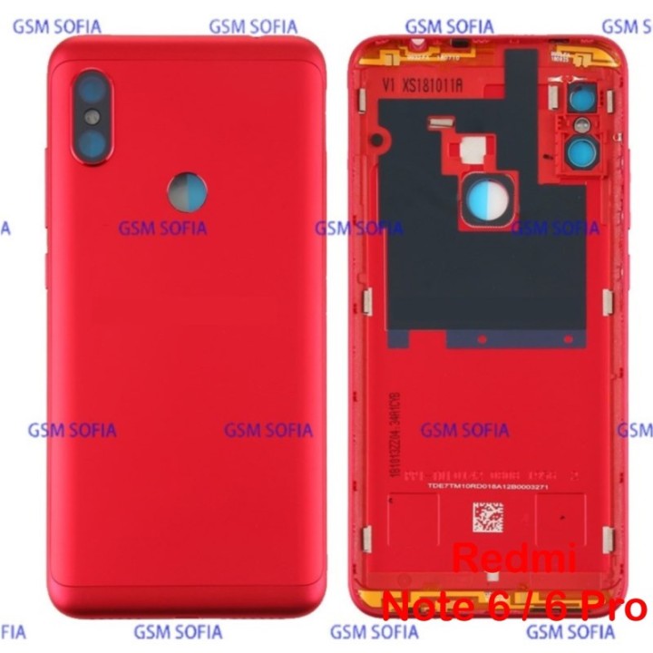 Tapa Trasera Para XIAOMI REDMI NOTE 6 PRO / REDMI NOTE 6 - Rojo