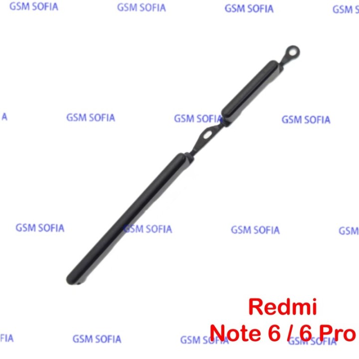 Botón lateral power + volumen para Redmi note 6 / Redmi note 6 pro - Negro