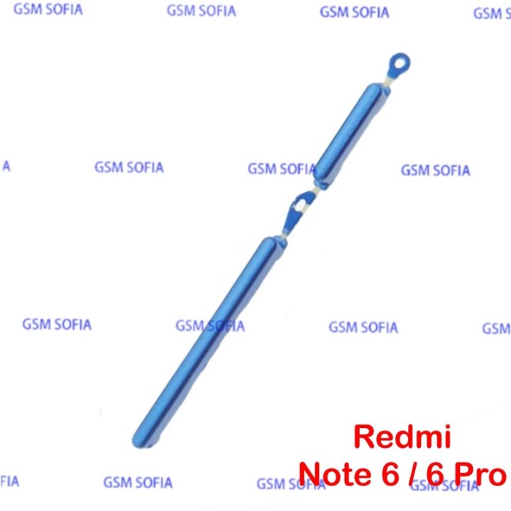Botón lateral power + volumen para Redmi note 6 / Redmi note 6 pro - Azul