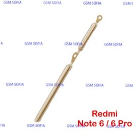 boton lateral volumen y power para  Xiaomi Redmi Note 6 / Redmi note 6 pro - Oro