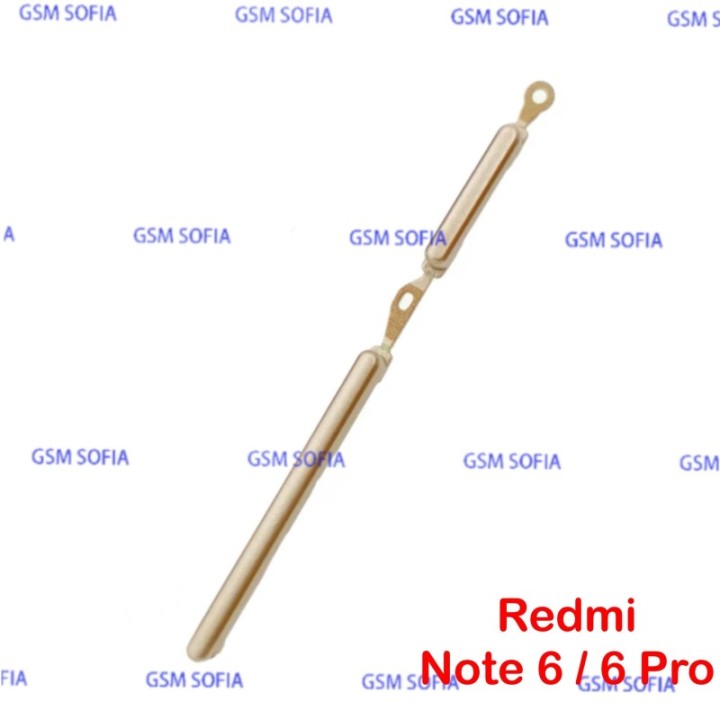 boton lateral volumen y power para  Xiaomi Redmi Note 6 / Redmi note 6 pro - Oro