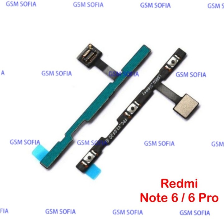 Flex Power Boton Encendido+Volumen Para Xiaomi Redmi Note 6/Note 6 Pro