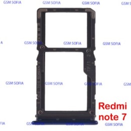 Bandeja SIM + SIM/SD Para XIAOMI Redmi Note 7 / Redmi Note 7 Pro - Azul