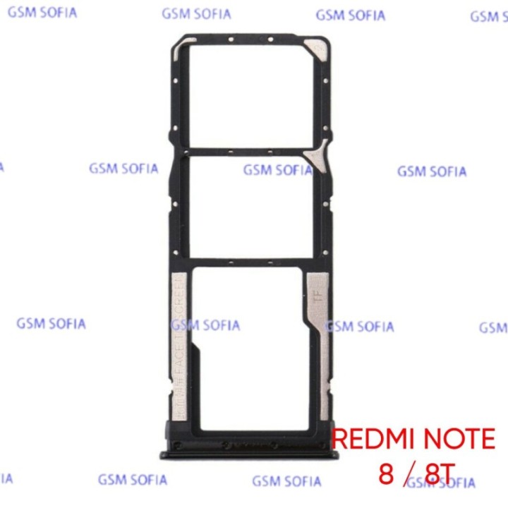 Bandeja Sim+Micro SD Para Xiaomi Redmi Note 8 / Redmi Note 8T - Negro
