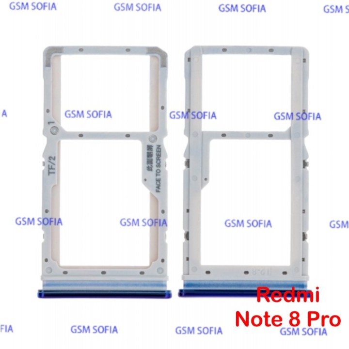 Bandeja Sim+Micro SD Para Xiaomi Redmi Note 8 Pro - Azul