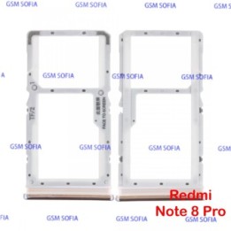 Bandeja Sim+Micro SD Para Xiaomi Redmi Note 8 Pro - Plata