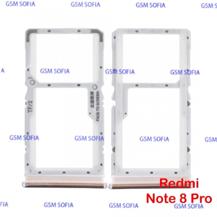 Bandeja Sim+Micro SD Para Xiaomi Redmi Note 8 Pro - Plata