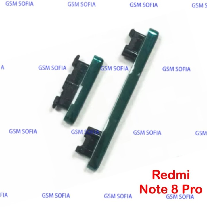 boton lateral volumen y power para Xiaomi Redmi Note 8 pro - Verde