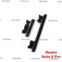 boton lateral volumen y power para Xiaomi Redmi Note 8 pro - Negro