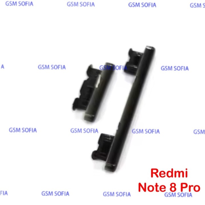 boton lateral volumen y power para Xiaomi Redmi Note 8 pro - Negro