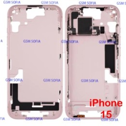 Chasis / Marco Lateral Para iPhone 15 - Rosa