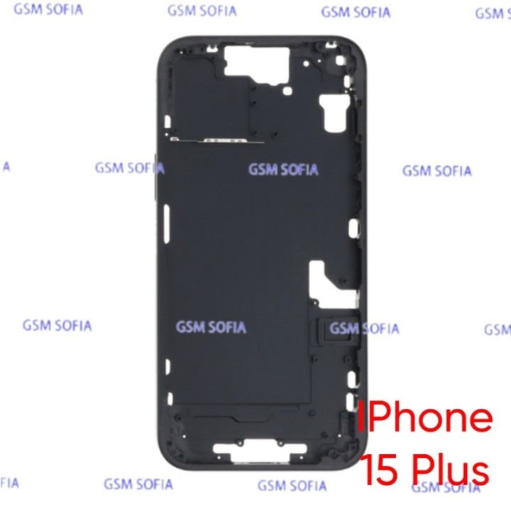 Chasis / Marco Lateral Para iPhone 15 Plus - Negro