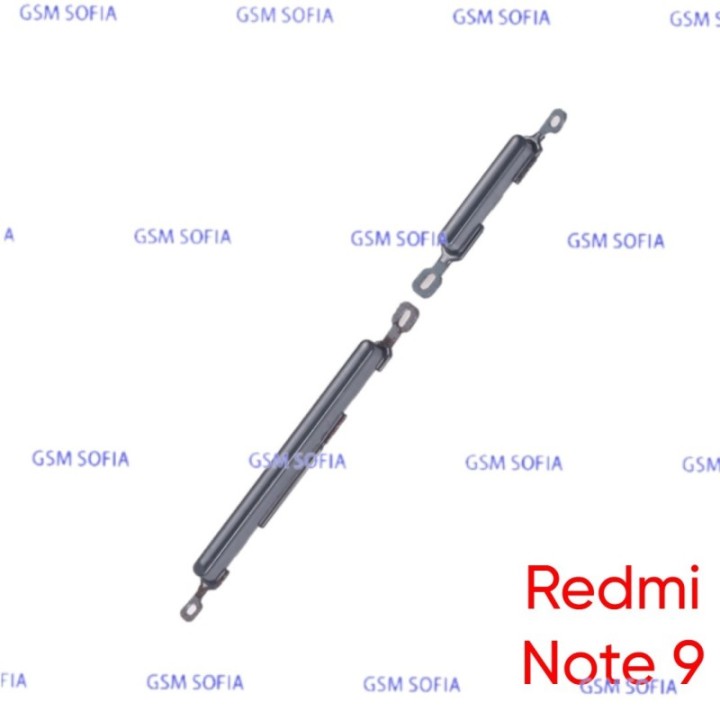 boton lateral volumen y power para Xiaomi Redmi Note 9 - Negro