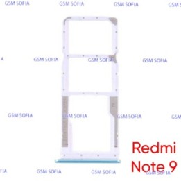 Bandeja SIM + SIM/SD Para Xiaomi Redmi Note 9 - Verde