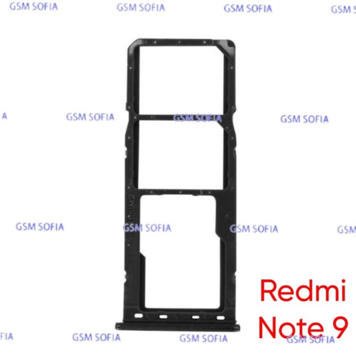 Bandeja SIM + SIM/SD Para Xiaomi Redmi Note 9 - Negro
