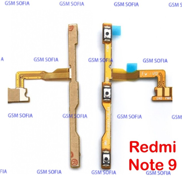 Flex Boton Power Encendido Y Volumen Para Xiaomi Redmi Note 9