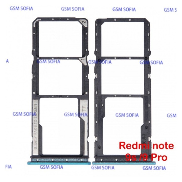 bandeja sim Para Xiaomi Redmi Note 9 Pro / Redmi Note 9S - Verde